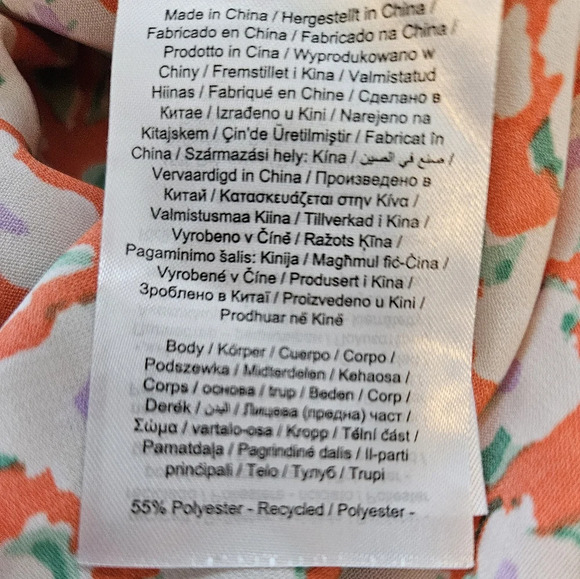 Vera Moda Mini Dress Sz S Pretty Floral One Shoulder Faux Wrap Ruffles *No Belt* - Picture 12 of 13